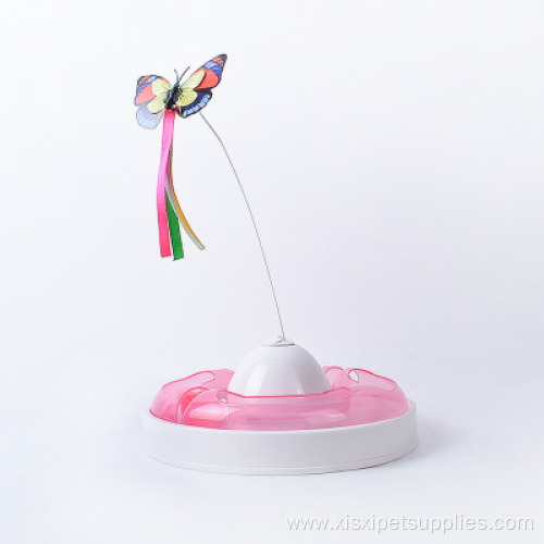 interactive cat toy plastic electric rotate cat toys